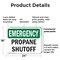 Signmission Propane Shutoff, 24 in W x Rectangle, Plastic OS-2PACK-EM-P-1824-L-10413 - alternate 3